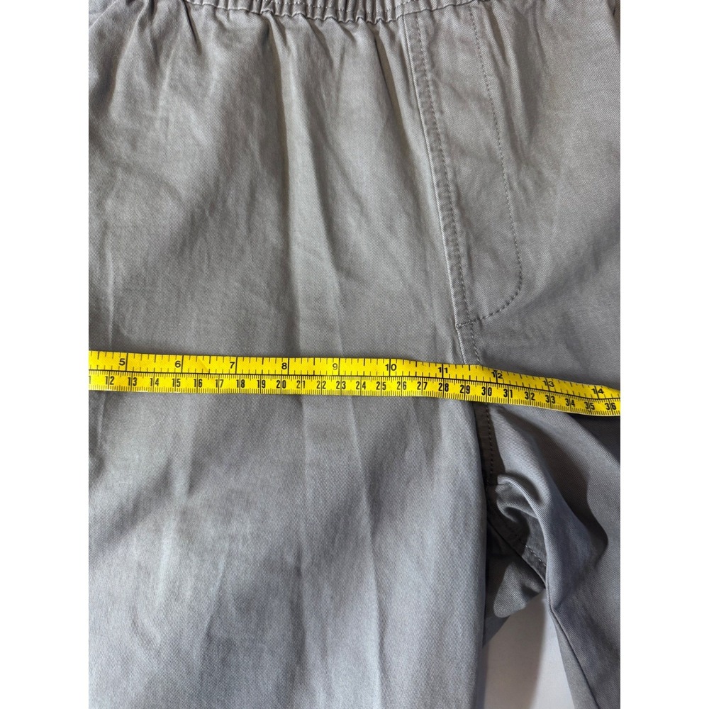 LL Bean Lakewashed Shorts Elastic Waist Women Large Gray Cotton Twill 8 Inseam - Picture 7 of 8